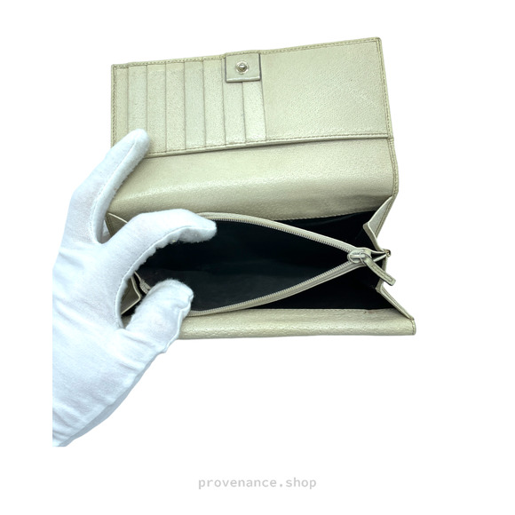 🔴 Gucci GG Canvas Long Wallet - White - Picture 8 of 11